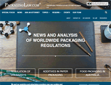Tablet Screenshot of packaginglaw.com